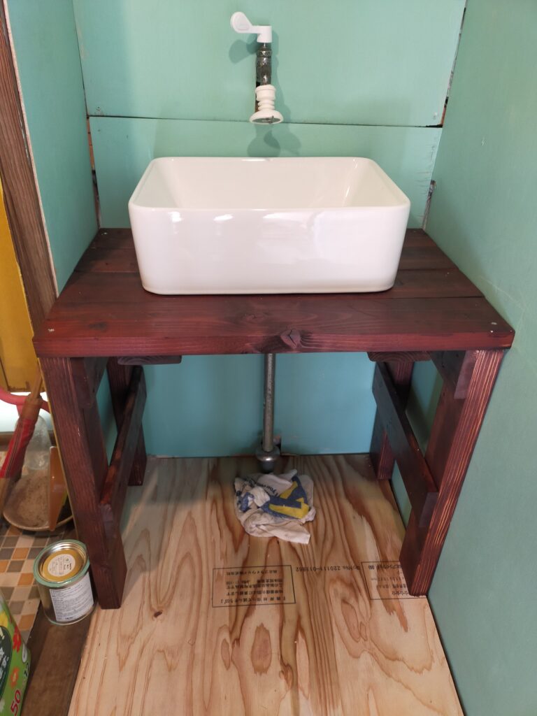 古民家　トイレ　洗面台　DIY　洗面器